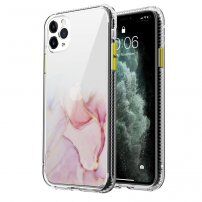 Marmorni ovitek trpežen proti praskam iPhone 11 Pro Max - roza