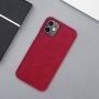 Nillkin Qin ovitek z etuijem za kartice iz PU usnja za iPhone 12 mini - rdeče