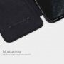 Nillkin Qin ovitek z etuijem za kartice iz PU usnja za iPhone 12 / 12 Pro - temno modra