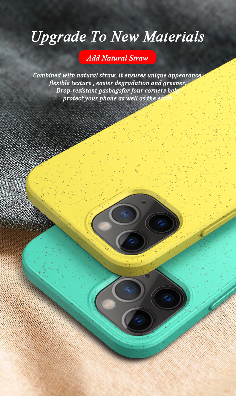 Mat ekološko razgradljiv ovitek za iPhone 12 Pro Max - rdeče