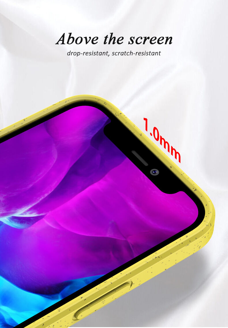 Mat ekološko razgradljiv ovitek za iPhone 12 / 12 Pro - roza