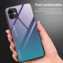 Pokrijte s steklenim hrbtom za iPhone 12 Pro Max - modro-črna