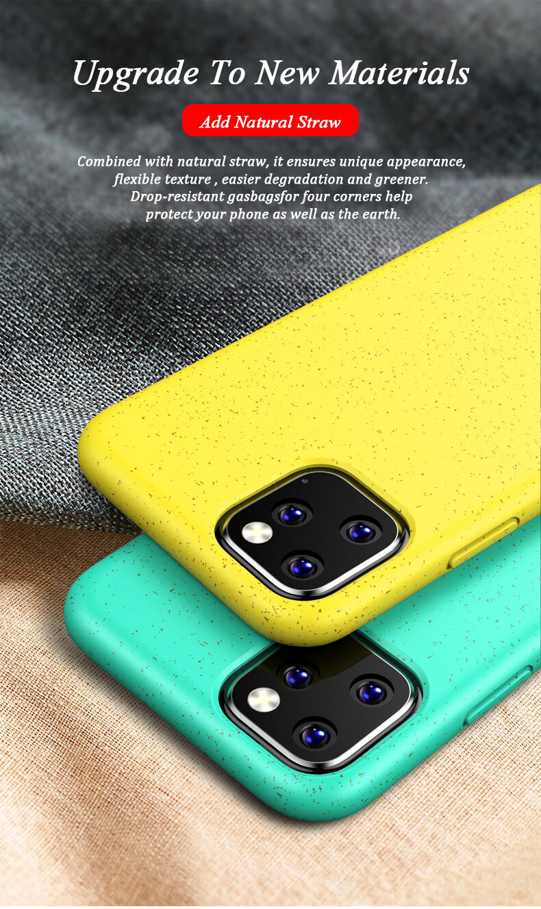 Mat ekološko razgradljiv ovitek za iPhone 11 Pro Max - črna