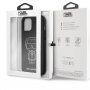 Karl Lagerfeld Embossed ovitek iz PU usnja za iPhone 12 Pro Max - črna
