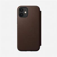 Nomad Folio Leather usnjen flip etui za iPhone 12 mini - rjava