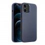 Usnjeni ovitek Qialino za iPhone 12 / 12 Pro - modro