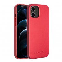 Usnjeni ovitek Qialino za iPhone 12 mini - rdeče