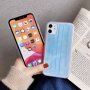 Ovitek iz mehke plastike z vzorcem ustnika za iPhone 11 - modro