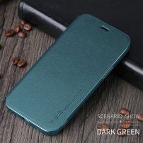 X-Level usnjen flip etui s stojalom za iPhone 12 mini - zelena