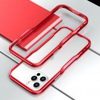 Luphie zaščitni kovinski pašček za iPhone 12 / 12 Pro - rdeče
