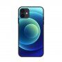NXE mehki ovitek z motivom barvnih krogov za iPhone 12 mini - modro