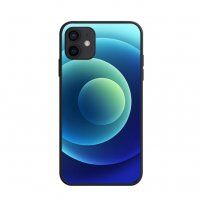 NXE mehki ovitek z motivom barvnih krogov za iPhone 12 mini - modro