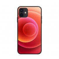 NXE mehki ovitek z motivom barvnih krogov za iPhone 12 / 12 Pro - rdeče