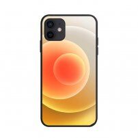 NXE mehki ovitek z motivom barvnih krogov za iPhone 12 / 12 Pro - rumena