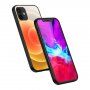 NXE mehki ovitek z motivom barvnih krogov za iPhone 12 / 12 Pro - rumena