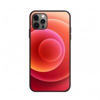 NXE mehki ovitek z motivom barvnih krogov za iPhone 12 Pro Max - rdeče