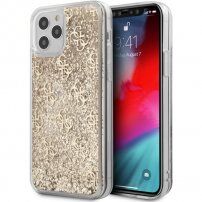 Guess 4G Liquid Glitter ovitek za iPhone 12 Pro Max - zlati
