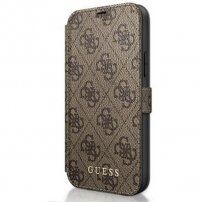 Guess 4G Book flip etui za iPhone 12 / 12 Pro - rjava
