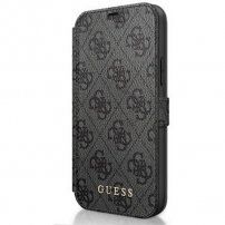 Guess 4G Book flip etui za iPhone 12 / 12 Pro - siva