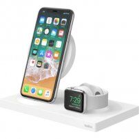 Belkin Boost Charge 2v1 brezžična polnilna postaja 7.5W za iPhone / Apple Watch - bela