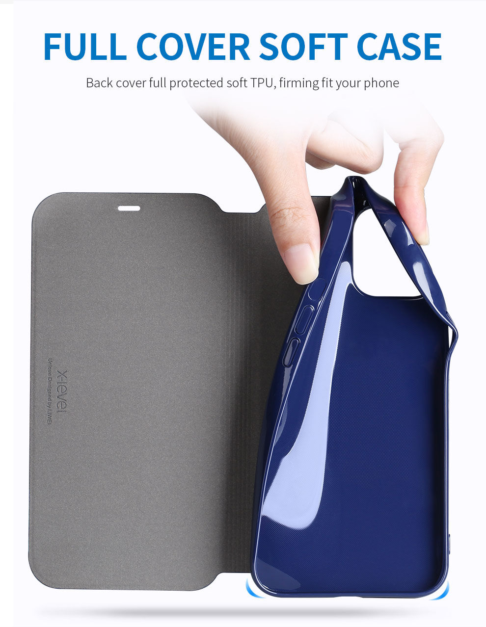 X-Level usnjen flip etui s stojalom za iPhone 12 mini - zelena