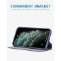X-Level usnjen flip etui s stojalom za iPhone 12 mini - zelena