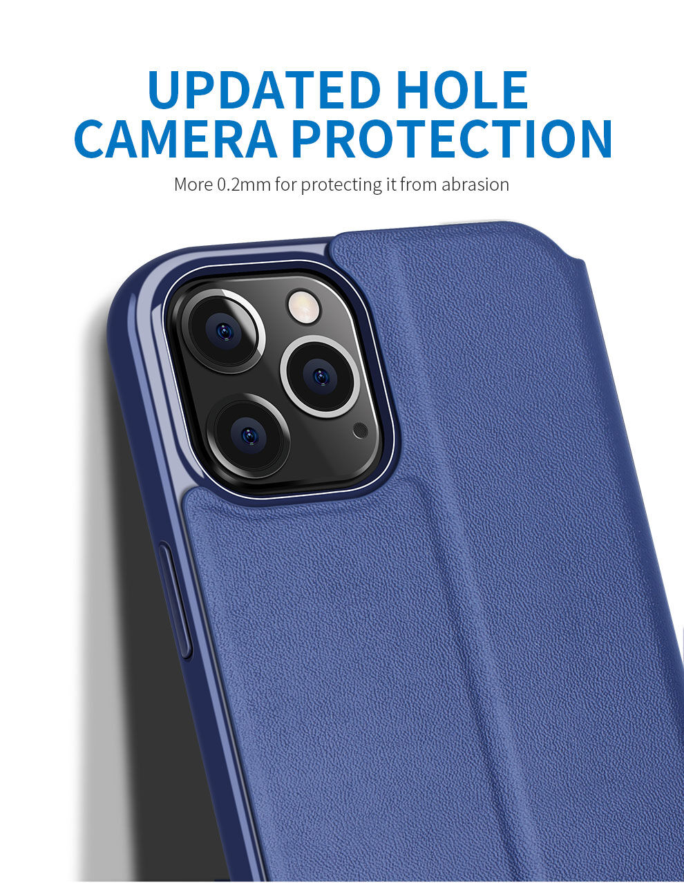 X-Level usnjen flip etui s stojalom za iPhone 12 mini - črna