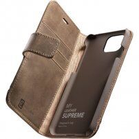Cellularline Supreme usnjeni flip etui za iPhone 12 mini - rjava