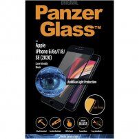 PanzerGlass Edge-to-Edge 2,5D kaljeno steklo za zaščito oči za iPhone 6 / 6S / 7 / 8 / SE (2020/2022) - črna
