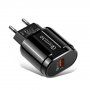 Adapter za hitro polnjenje 18W QC 3.0 za brezžično stojalo - črna