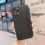 Ovitek z etuijem za kartice iz silikona in PU usnja za iPhone 12 Pro - črna
