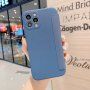 Ovitek z etuijem za kartice iz silikona in PU usnja za iPhone 12 Pro Max - modro