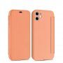 Flip silikonski etui z žepom za kartico za iPhone 11 - oranžna
