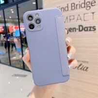 Ovitek z etuijem za kartice iz silikona in PU usnja za iPhone 12 Pro - modrosiva