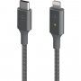 Belkin Boost Charge LED pleten kabel s priključkoma USB-C / Lightning - 1,2m - srebro