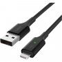 BELKIN Boost Charge LED pleten podatkovni in polnilni kabel USB-A 2.0 / Lightning za iPhone / iPad / iPod / AirPods - 1,2 m - črna