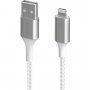BELKIN Boost Charge LED pleten podatkovni in polnilni kabel USB-A 2.0 / Lightning za iPhone / iPad / iPod / AirPods - 1,2 m - bela