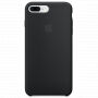 Originalna silikonska prevleka za Apple iPhone 8 Plus - črna