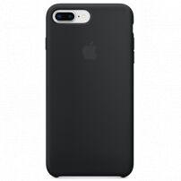 Originalna silikonska prevleka za Apple iPhone 8 Plus - črna