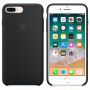 Originalna silikonska prevleka za Apple iPhone 8 Plus - črna