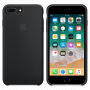 Originalna silikonska prevleka za Apple iPhone 8 Plus - črna