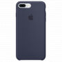 Originalna silikonska prevleka za Apple iPhone 8 Plus - polnočno modro