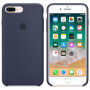 Originalna silikonska prevleka za Apple iPhone 8 Plus - polnočno modro