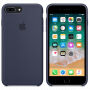Originalna silikonska prevleka za Apple iPhone 8 Plus - polnočno modro