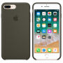 Torba iz pravega usnja za Apple iPhone 8 Plus - temno olivno