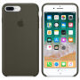 Torba iz pravega usnja za Apple iPhone 8 Plus - temno olivno