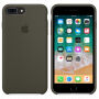 Torba iz pravega usnja za Apple iPhone 8 Plus - temno olivno