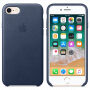 Torba iz pravega usnja za Apple iPhone 8/7 - polnočno modro