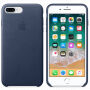 Torba iz pravega usnja za Apple iPhone 8 Plus - polnočno modro