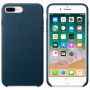 Torba iz pravega usnja za Apple iPhone 8 Plus - prostorsko modra